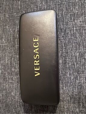 Versace Black Eyewear Case with Gold Logo